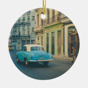 Décoration En Céramique Photographie de rue de voiture classique vintage à