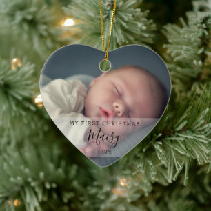 Décoration En Céramique Photos de bébé modernes pour le premier Noël