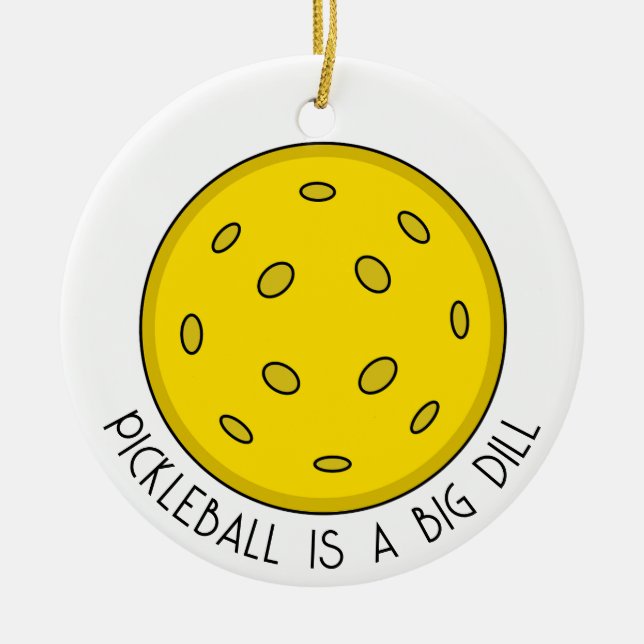 Décoration En Céramique Pickball Pun Noël (Devant)