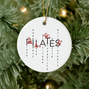 Décoration En Céramique Pilates Santa Reformer Noël