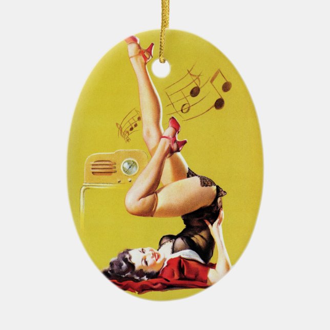 Décoration En Céramique Pin par radio de jeu (Devant)