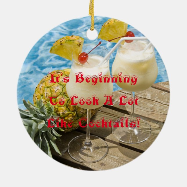 Décoration En Céramique Piña colada pineapple (Dos)