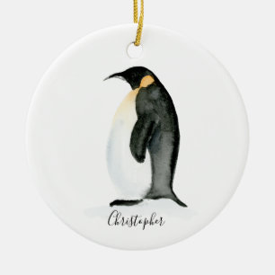 Décoration En Céramique Pingouin Aquarelle personnalisée