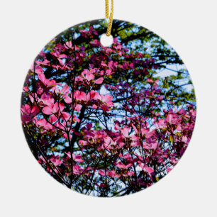 Décoration En Céramique Pink flowering Dogwood tree