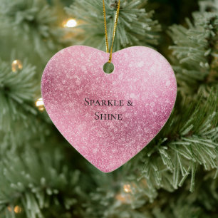 Décoration En Céramique Pink Glitzy Sparkle personnalisé