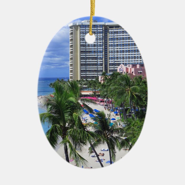 Décoration En Céramique Plage de Waikiki (Devant)