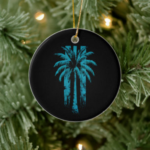 Décoration En Céramique Plage Hawaïenne Été Vacances Tropicales Palmier