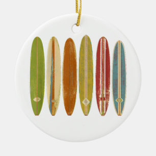 Décoration En Céramique Planches de surf Longboard Style Rétro Vintage Sur