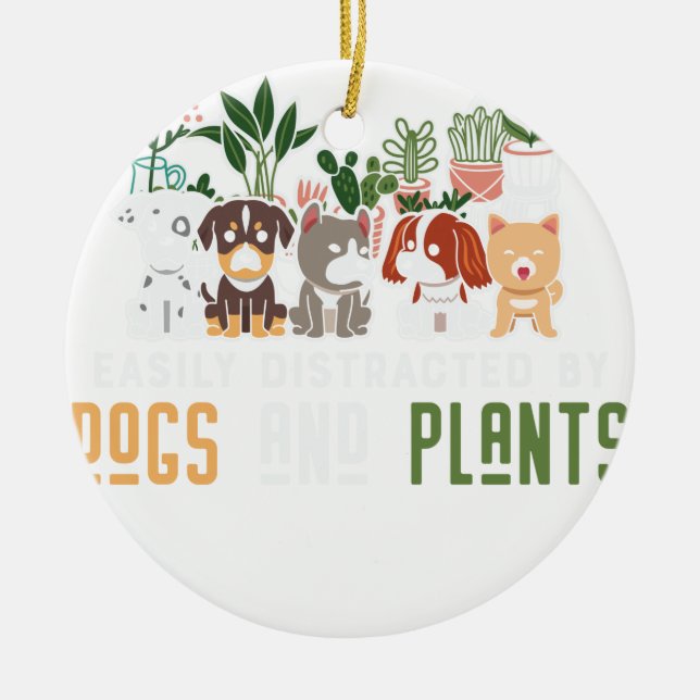Décoration En Céramique Plante-et-Chiens-Plante-Lover (Devant)