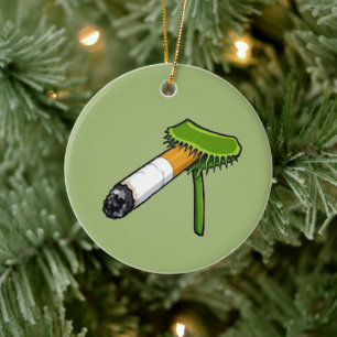 Décoration En Céramique Plante piège à Venus avec cigare