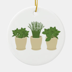 Décoration En Céramique Plantes pointillés