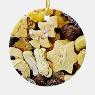 Décoration En Céramique Plaque de cookies Noël personnalisé