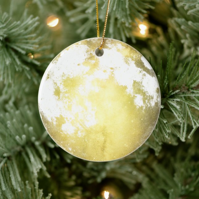 Décoration En Céramique Pleine lune d'or Noël (Arbre)