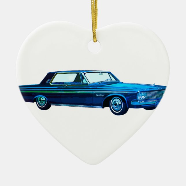 Décoration En Céramique Plymouth Sport Fury 1963 (Devant)