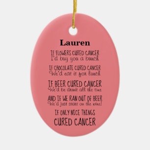 Décoration En Céramique Poème de soutien au cancer