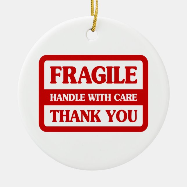 Décoration En Céramique Poignée Fragile Avec Soin (Devant)