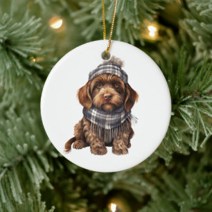 Décoration En Céramique Pointeur À poils durs personnalisé Griffon Dog
