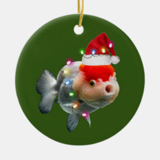 Décoration En Céramique poisson aux lumières Casquettes Noël