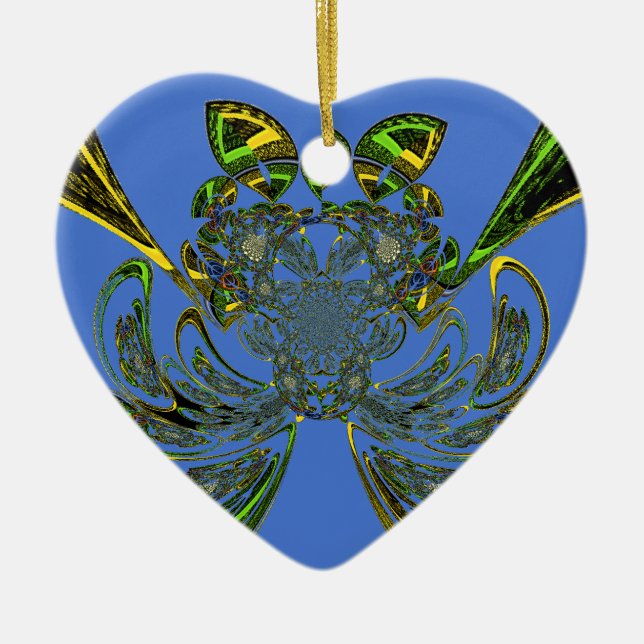 Décoration En Céramique Poisson de plumes (Devant)