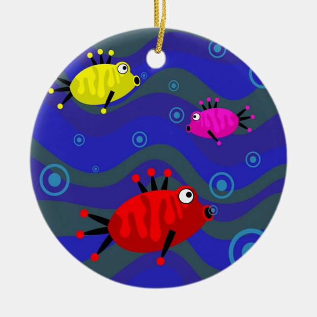 Décoration En Céramique Poissons géniaux (Devant)