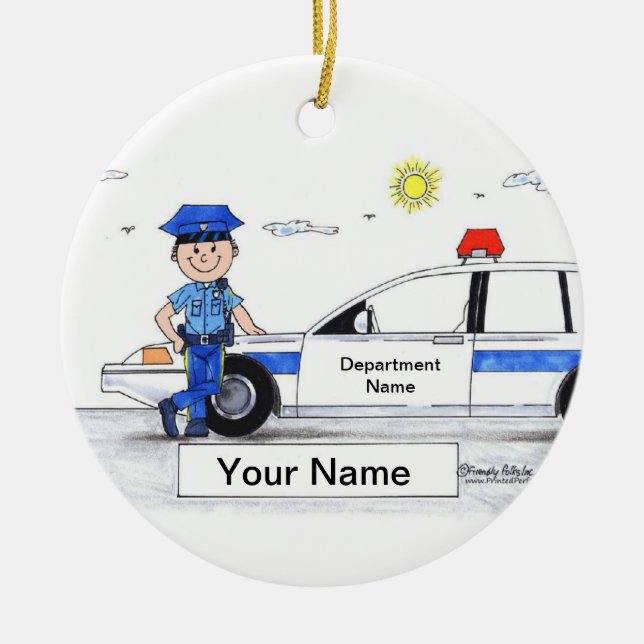Décoration En Céramique Policier - mâle (Devant)