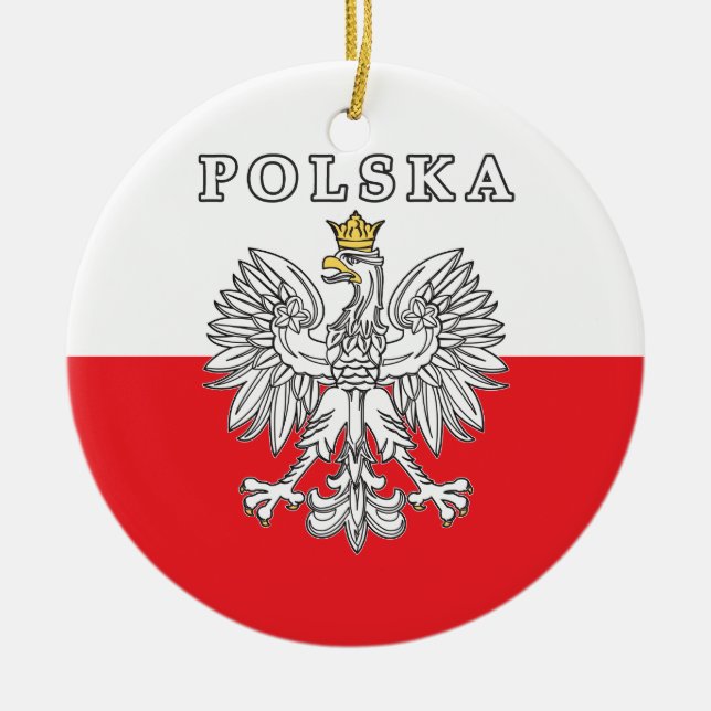 Décoration En Céramique Polska avec aigle polonais (Devant)