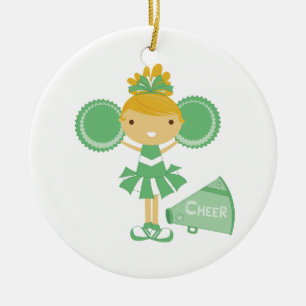 Décoration En Céramique Pom-pom girl en vert