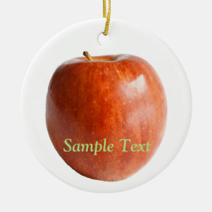Décoration En Céramique Pomme rouge profonds