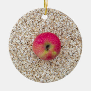Décoration En Céramique Pomme sur avoine