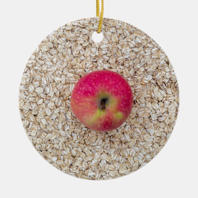 Décoration En Céramique Pomme sur avoine (Devant)