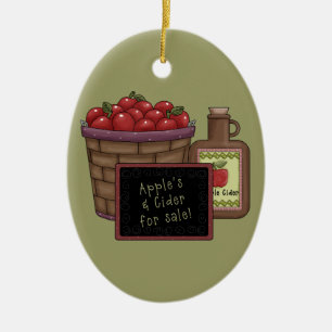 Décoration En Céramique Pommes et cidre de cuisine