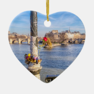 Décoration En Céramique Pont des Arts le jour de la Saint Valentin - Paris