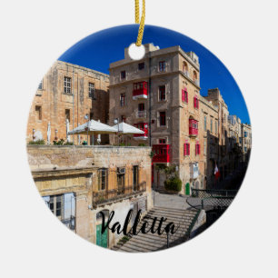 Décoration En Céramique Pont, rue étroite avec escaliers à La Valette