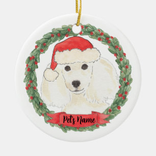 Décoration En Céramique Poodle blanc personnalisé