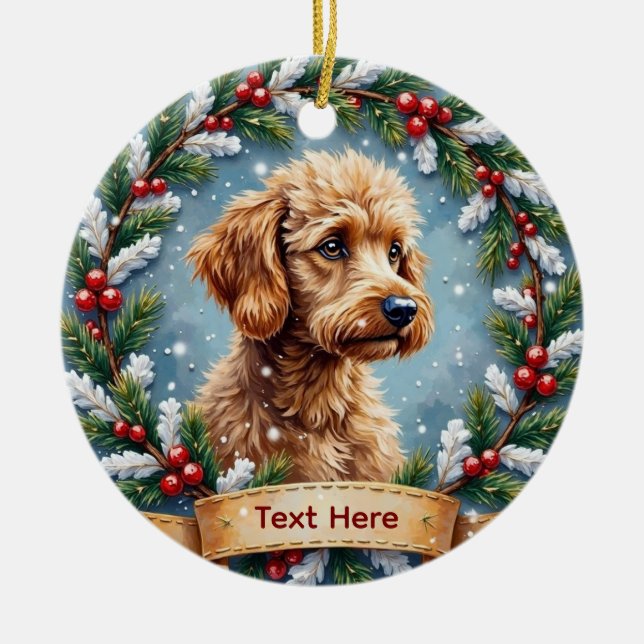 Décoration En Céramique Poodle Christmas Ornament (Devant)