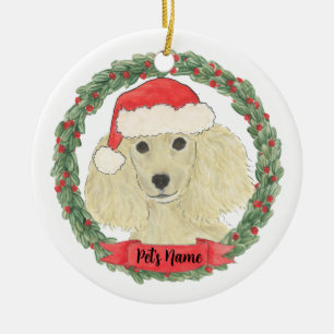 Décoration En Céramique Poodle d'or Blonde personnalisé
