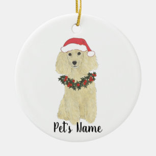 Décoration En Céramique Poodle Personnalisé (Blonde Golden Tan)