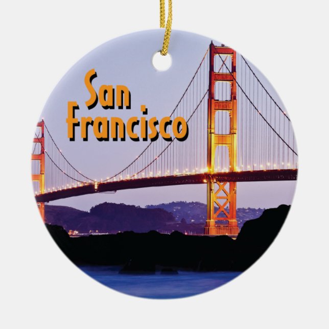Décoration En Céramique Porte d'or de San Francisco (Devant)