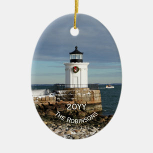 Décoration En Céramique Portland Breakwater Lighthouse Christmas