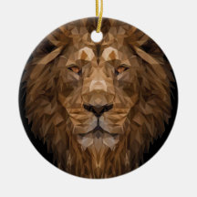 Portrait de lion géométrique
