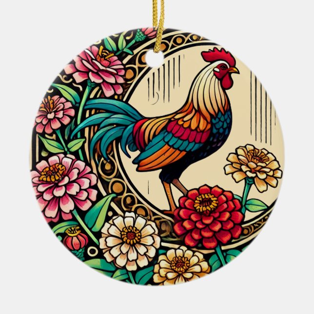 Décoration En Céramique Poulet (Devant)