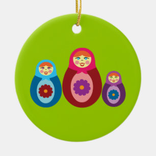 Décoration En Céramique Poupées de Matryoshka