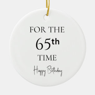 Décoration En Céramique Pour la 65e fois Joyeux Anniversaire