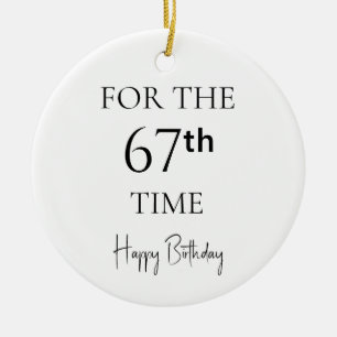 Décoration En Céramique Pour la 67e fois Joyeux Anniversaire