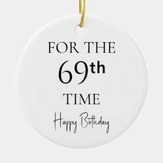 Décoration En Céramique Pour la 69e fois Joyeux Anniversaire