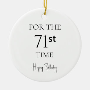 Décoration En Céramique Pour la 71ème fois Joyeux Anniversaire