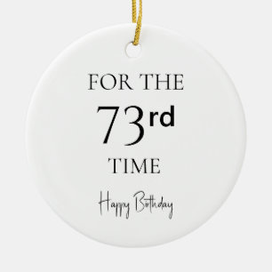 Décoration En Céramique Pour la 73e fois Joyeux Anniversaire