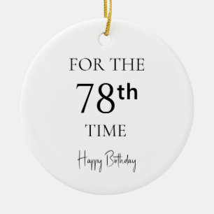 Décoration En Céramique Pour la 78e fois Joyeux Anniversaire
