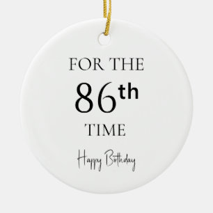 Décoration En Céramique Pour la 86e fois Joyeux Anniversaire