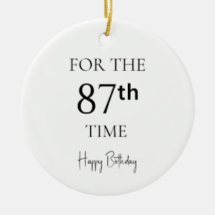 Décoration En Céramique Pour la 87e fois Joyeux Anniversaire